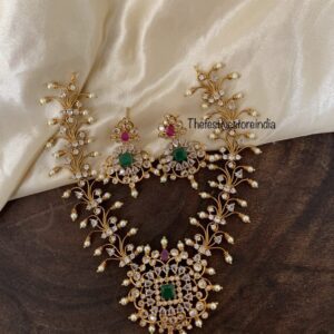 Multi colour contemporary pearl set