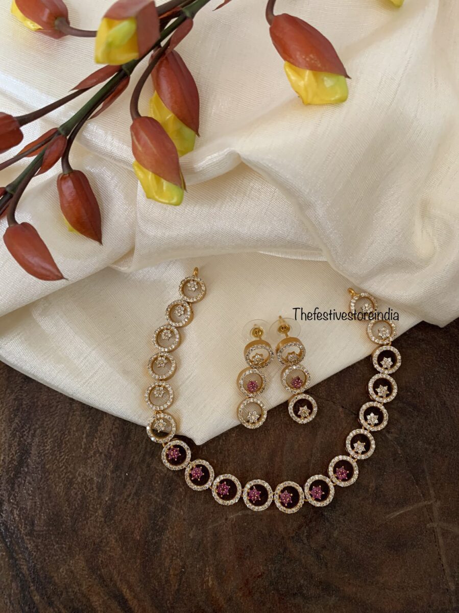 Contemporary gold finish Diamonds set