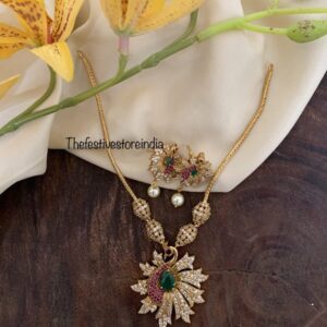 Leafy floral diamonds