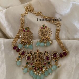Pastel lakshmi choker set