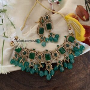 Nayanthara Choker set - Green