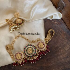 Lakshmi Maroon choker set