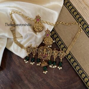 Version 2.0 of antique polish green drops lakshmi set