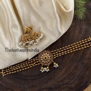 Non idol matte finish highneck choker set