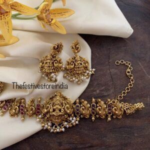 Lakshmi gold choker set