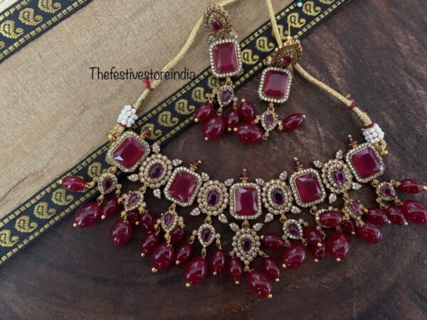 Nayanthara Choker set - Maroon