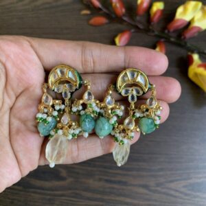 Green drops kundan