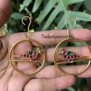 Contemporary yet traditional jadau earrings