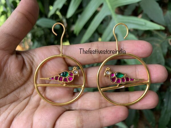 Contemporary yet traditional jadau earrings