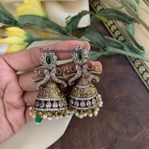 Oversized Victorian jhumkas