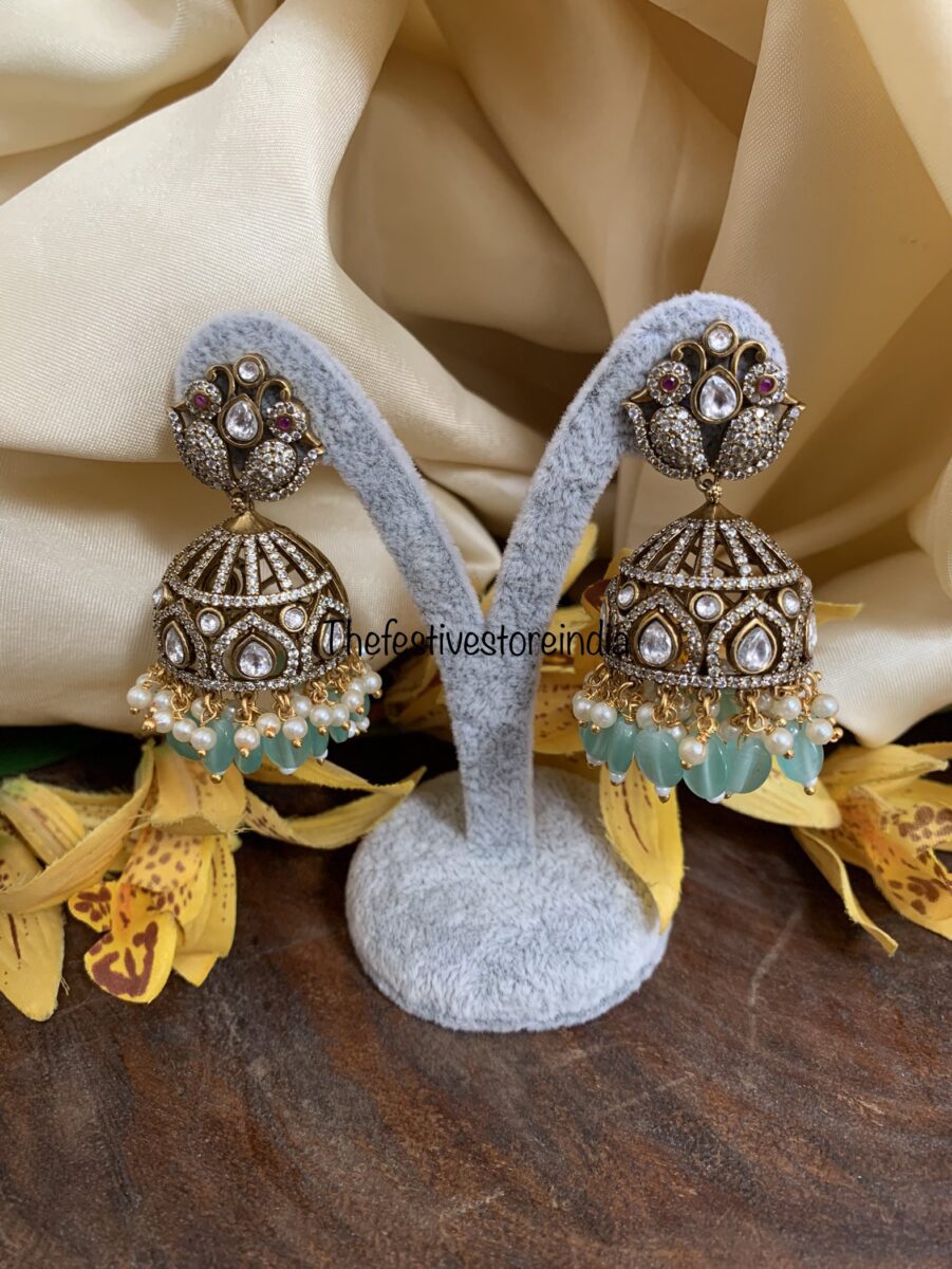 Victorian Mint drops jhumkas