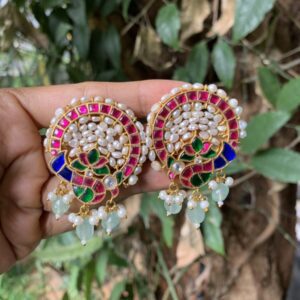 Statement jadau earrings