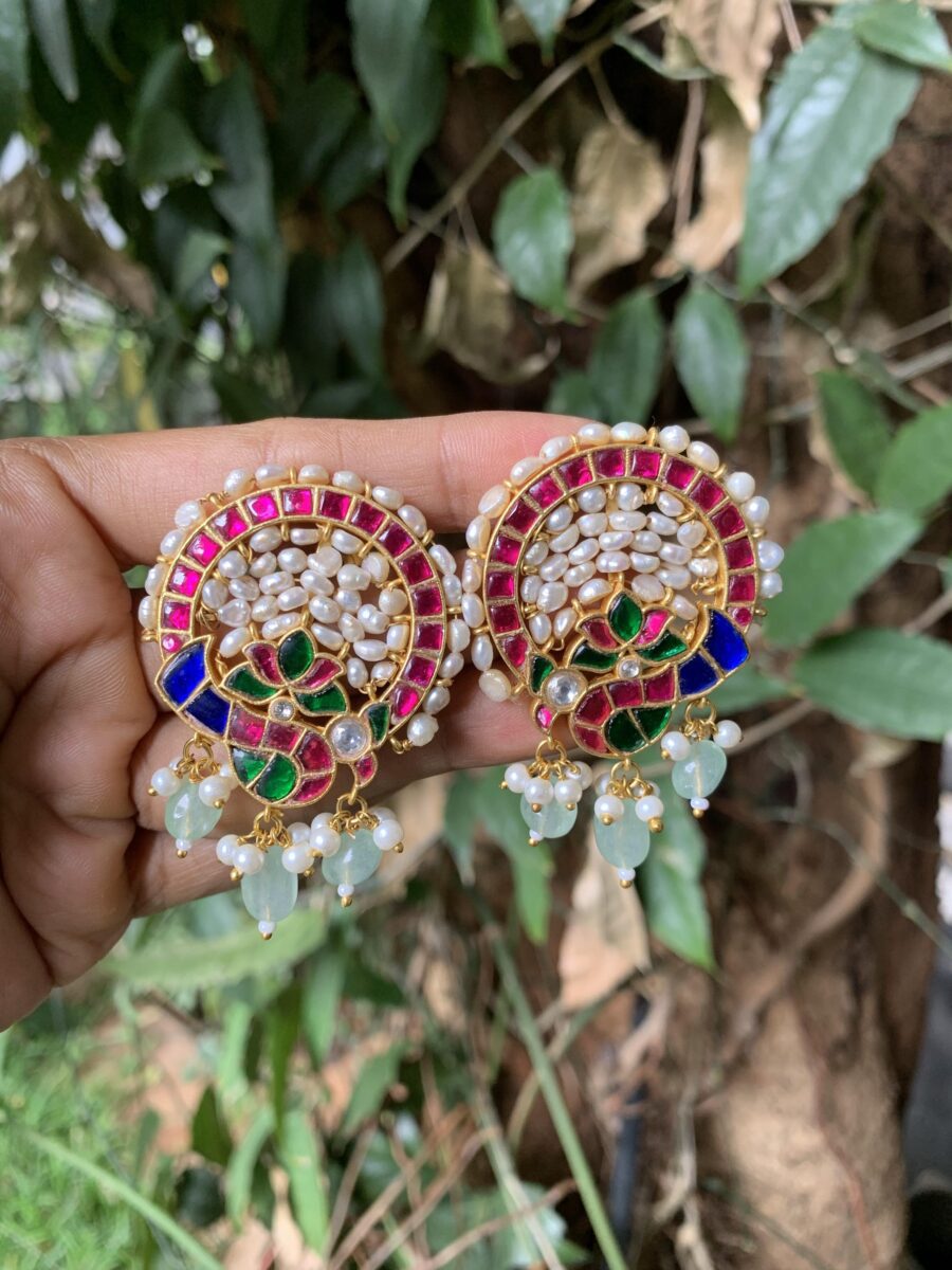 Statement jadau earrings
