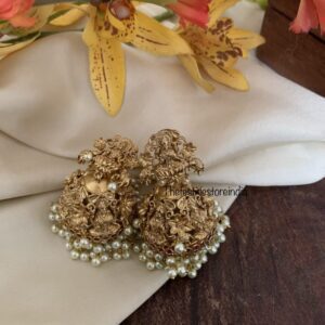 Matte lakshmi jhumkas