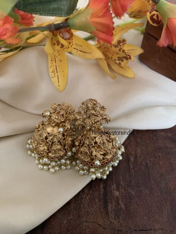 Matte lakshmi jhumkas