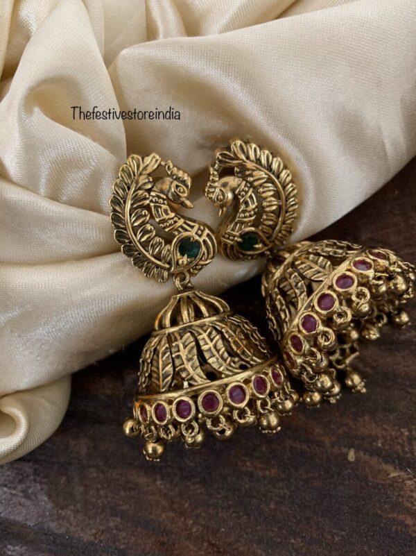Antique premium polish jumbo navilu jhumkas