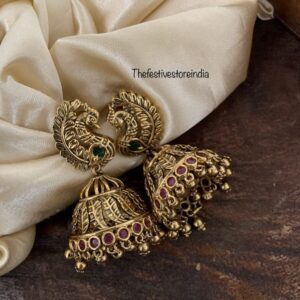 Antique premium polish jumbo navilu jhumkas
