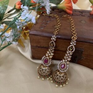 Bridal jhumkas with maati