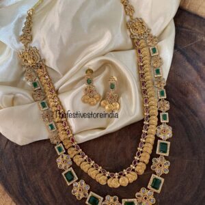 Green blocks Lakshmi kaasu haaram set