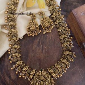 Lakshmi navilu antique polish haaram set