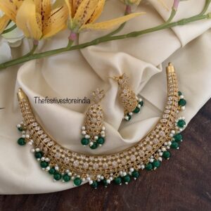 AD green beads Hasli set