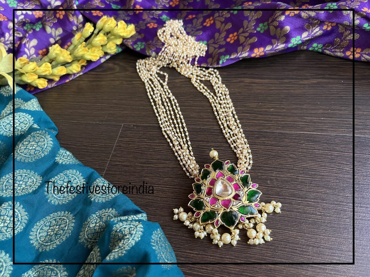 Haara Jadau Lotus Haara - The Festive Store