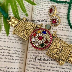 Jadau fusion navarathna choker set