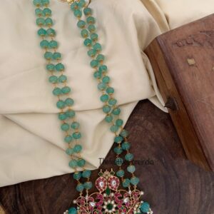 Jadau green pumpkin beads haram