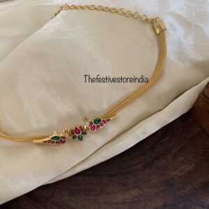 Mini Jadau parrot choker set