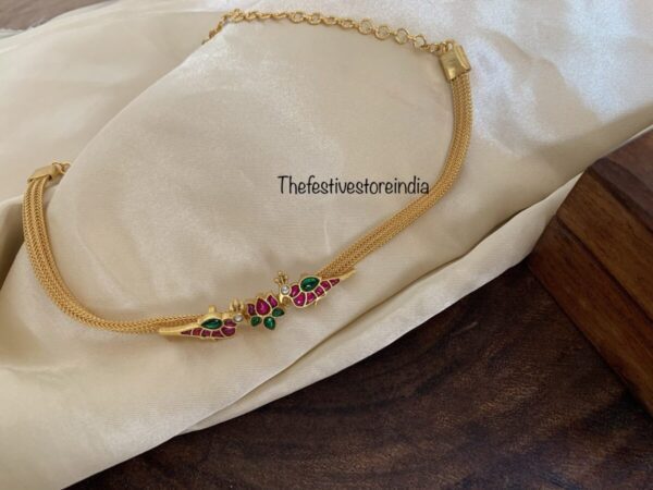 Mini Jadau parrot choker set