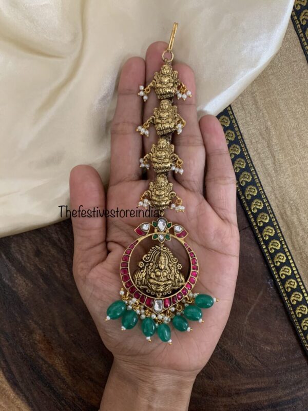 Antique lakshmi Jadau Maangtikka