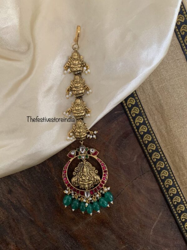 Antique lakshmi Jadau Maangtikka