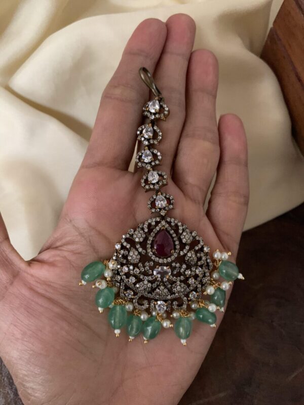 Oxidised Victorian Maangtikka
