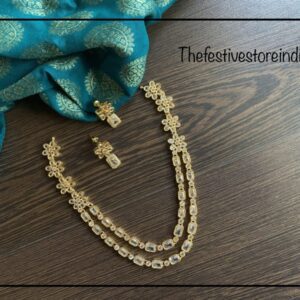 Two layer white stone set