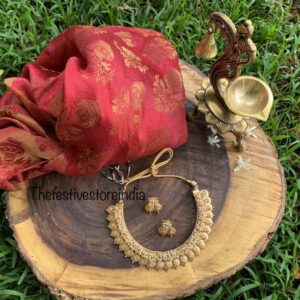 Kerala style lakshmi necklace set