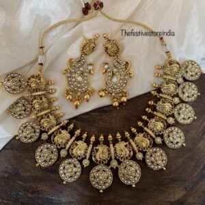 Premium nagasi work short necklace