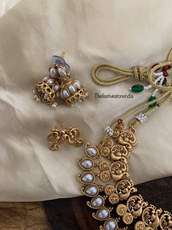 Combo set with 2 necklaces and 2 pairs of earrings