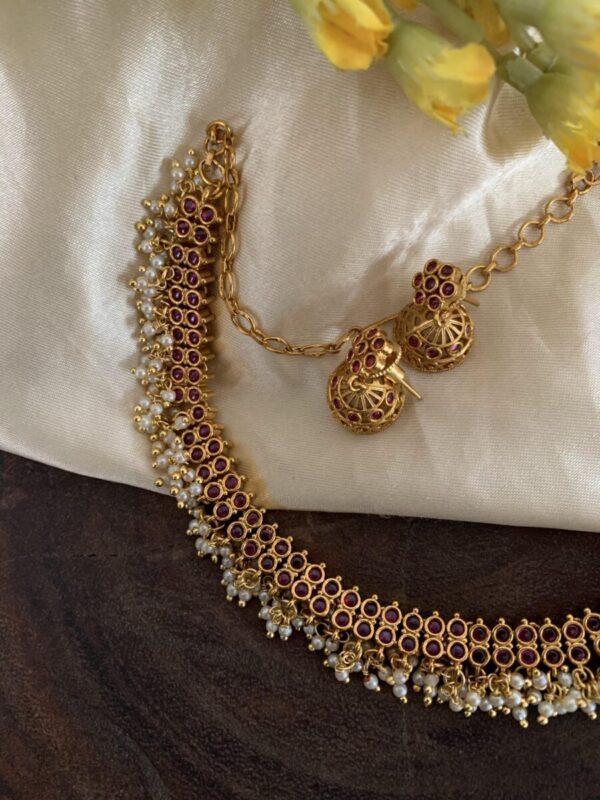 Kemp pearls mini jhumkas set