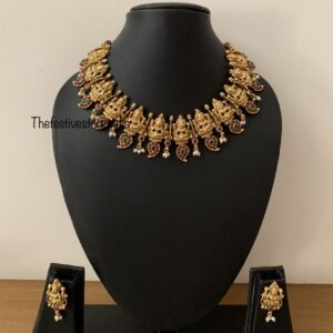 Bridal lakshmi necklace set