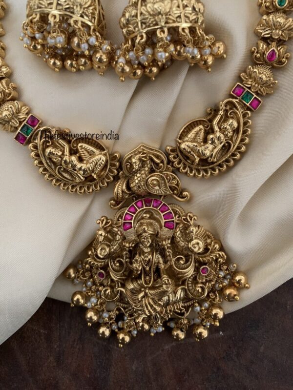 3D Lakshmi necklace set