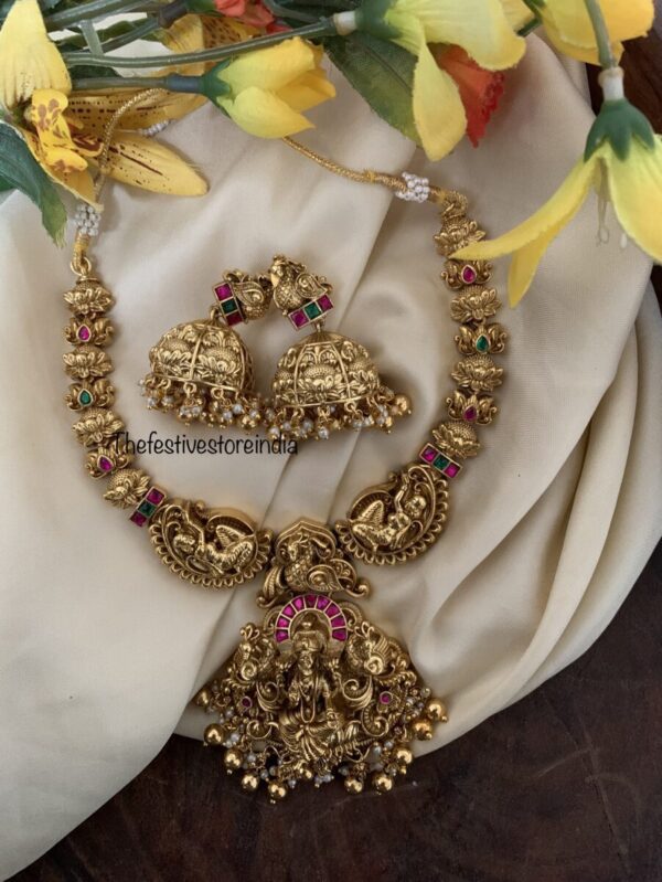 3D Lakshmi necklace set