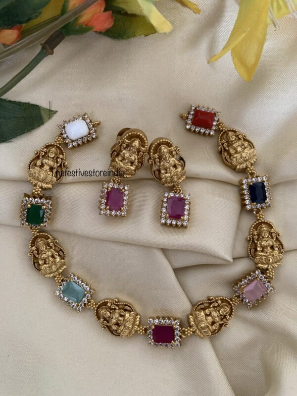 Lakshmi floral AD necklace/choker set
