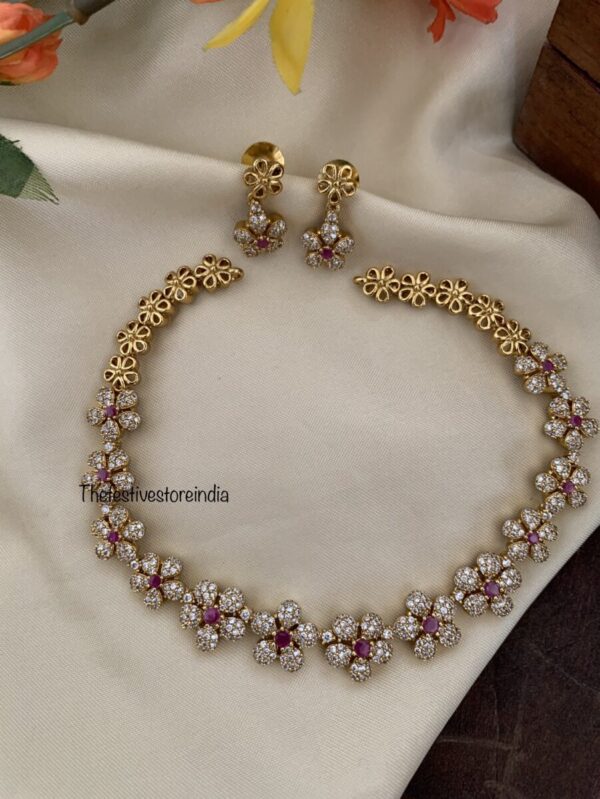 Floral ruby diamonds
