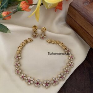 Floral ruby diamonds