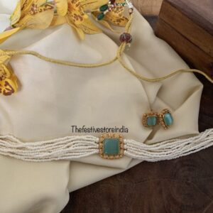 Budgeted Mint pearl choker set