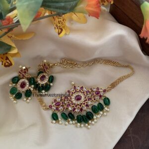 Mini Kemp Green drops choker set