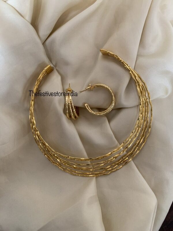 Neckcuff earrings set