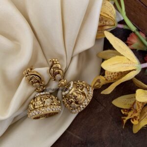 Pearl nakshi lakshmi jhumkas