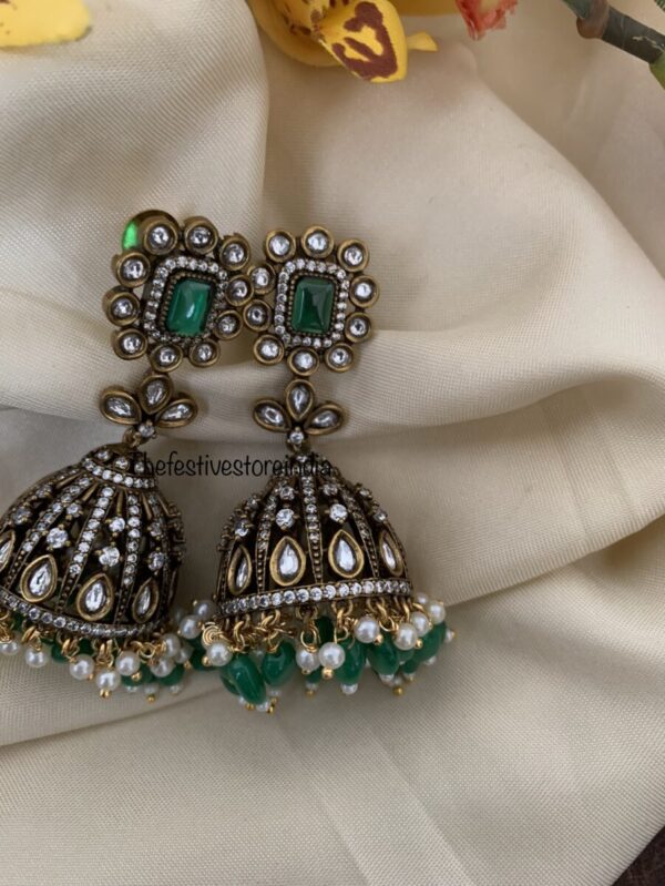 Victorian block jhumkas