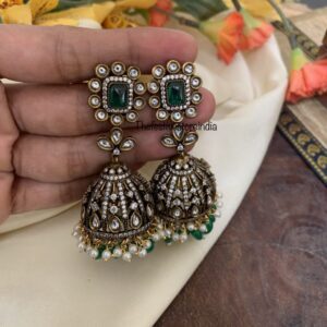 Victorian block jhumkas